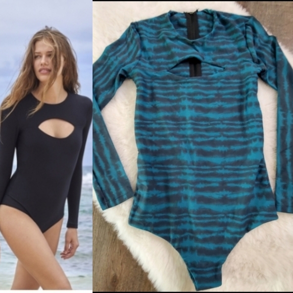 Mikoh Lunar Cut-Out Rashguard Body-Suit - Picture 1 of 11